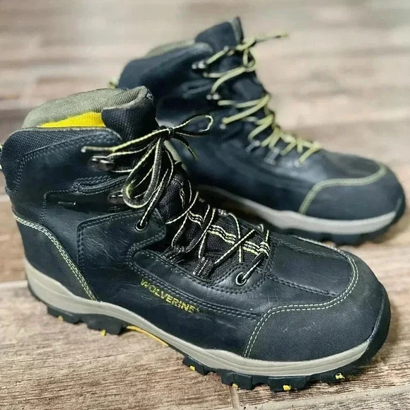 Men's Wolverine Bucklin 6” W10075 Black Waterproof Composite Toe Boots! Size 12M - Picture 2 of 8